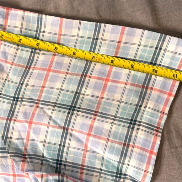 Izod Seaside Poplin Men's 2XL 100% Cotton Short Sleeve Lightweight Summer Plaid - Picture 7 of 10